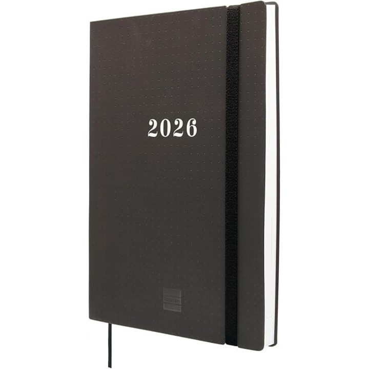 Planer 16 luni, 2025-2026, saptamana in vedere orizontala, 8 limbi, ecologic, poliuretan si hartie 80 g/m²