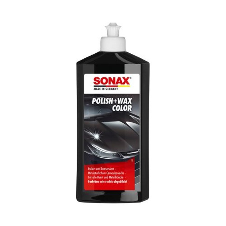 Sonax fekete színű viasz 500ml, minden festéktípushoz, karnaubaviasz tartalommal