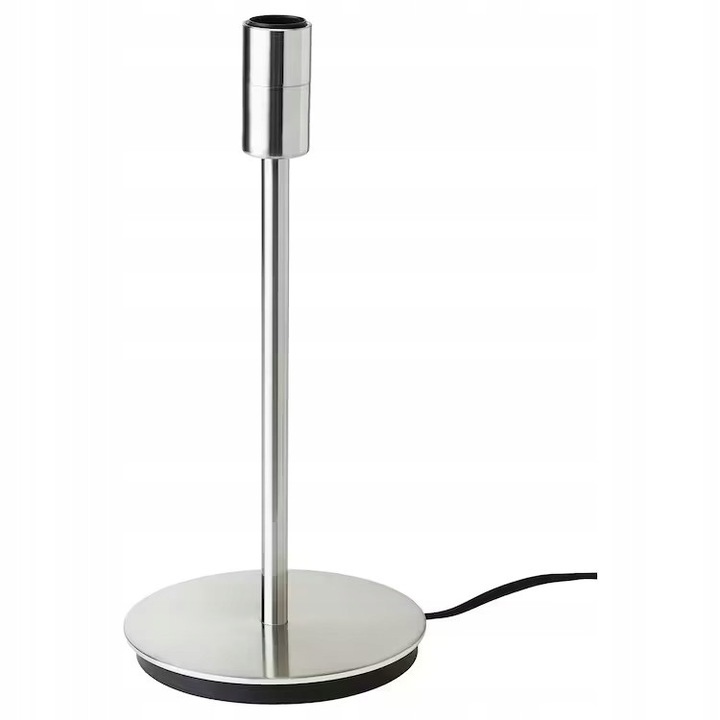 IKEA SKAFTET, asztali lámpa tartó, nikkelezett, 30cm, 15cm átmérő, 200cm kábel
