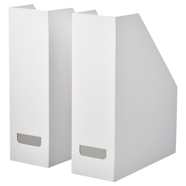 IKEA TJENA dokumentumrendező, 2 darab, fehér, 10x25x30cm