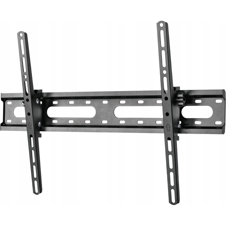 TV tartó, 26''-70'', fekete, teljes készlet vízmértékkel, 45kg teherbírás, VESA méretek 200x200 - 600x400 mm