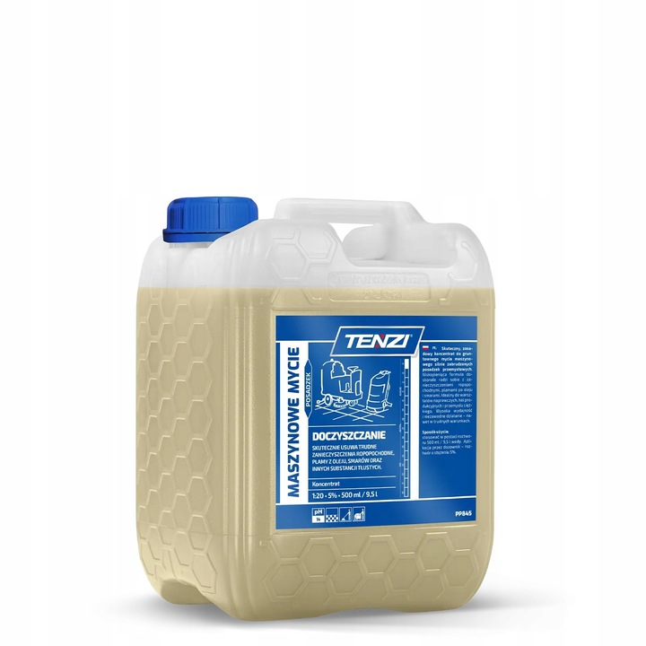 Solutie pentru masina de curatat podele, Tenzi, concentrat 5L, pentru suprafete foarte murdare, eficient impotriva petelor de ulei, fara urme