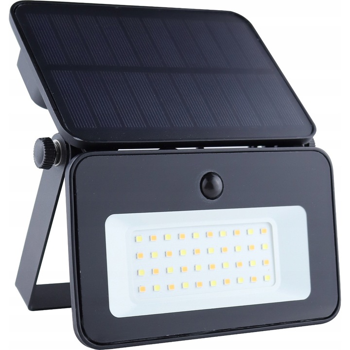 Lampa solara LED cu senzor de miscare, 1000lm, IP65, 6500K, set