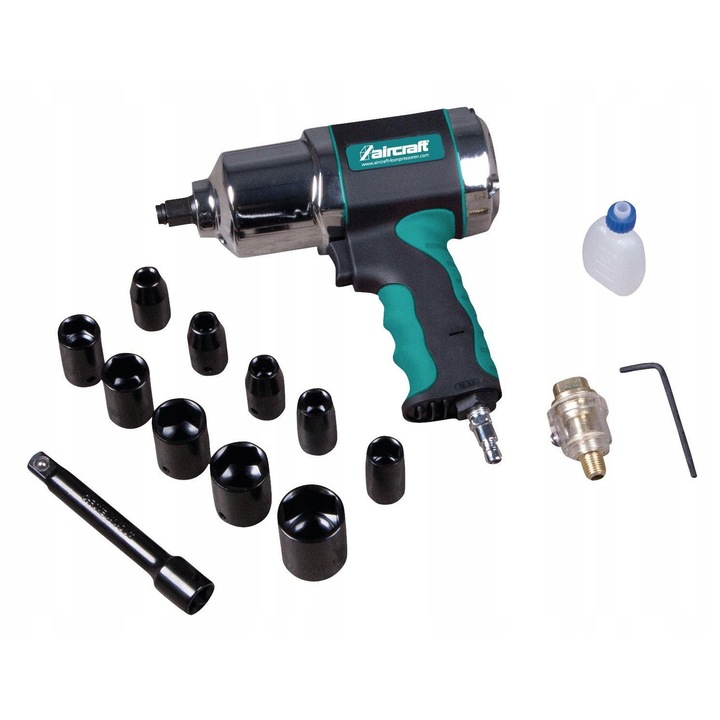 Cheie pneumatica cu impact 1/2" Aircraft, 610Nm, 1200Nm, 2,1kg