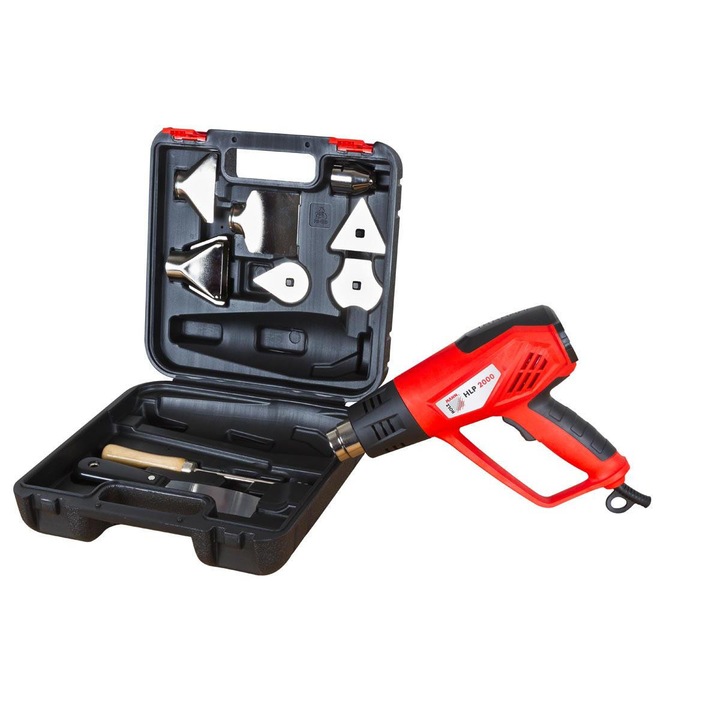 Pistol de lipit Holzmann HLP 2000, 2000W, 4 duze, 50-600°C, 230V, 0,75kg