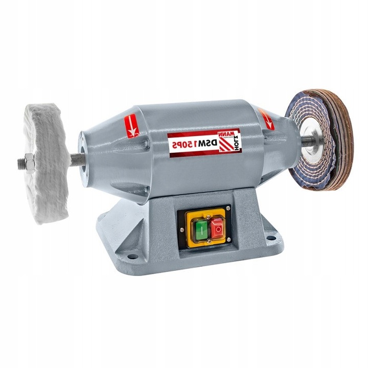 Polizor HOLZMANN DSM150PS, industrial, 520W, 2950rpm, 471x261x254mm, set cu 2 discuri