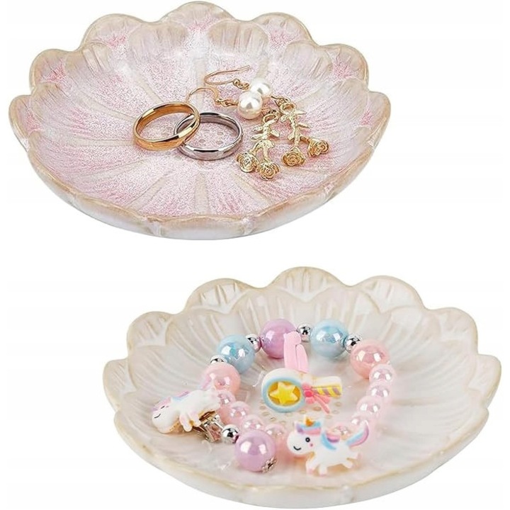 Aranyvirág kristály dísztálca, 8x3,5cm, díszdobozzal