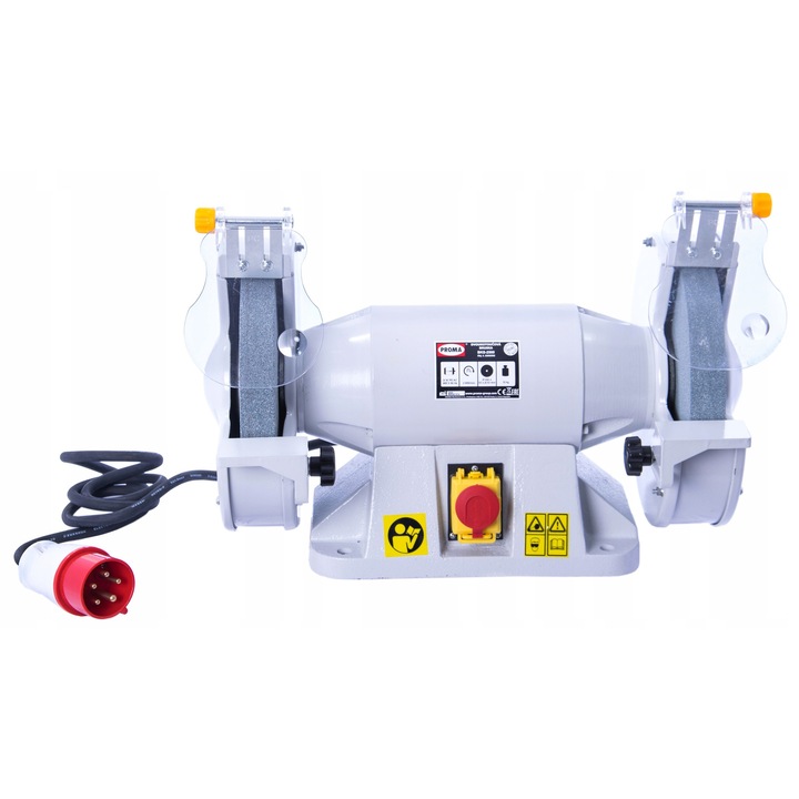 Polizor profesional cu doua discuri PROMA BKS-2500, 250x32mm, 1100W, 400V, 45kg
