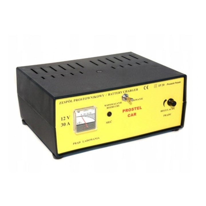 Redresor auto 12V 30A cu functie de ajutor la pornire, set complet, made in Poland