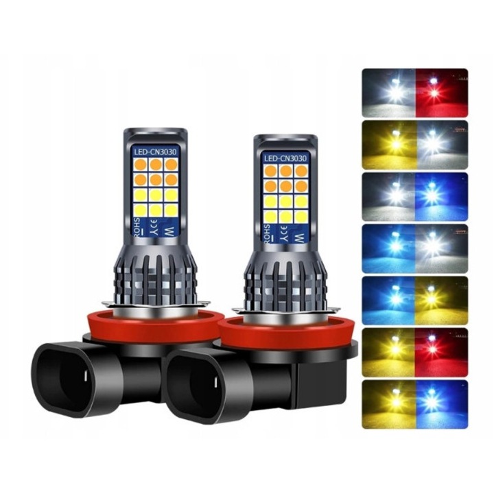 LED крушки H8 H11 9005 9006 HB4 3030 24SMD комплект 2 броя, за автомобил, мотоциклет, SUV, ATV