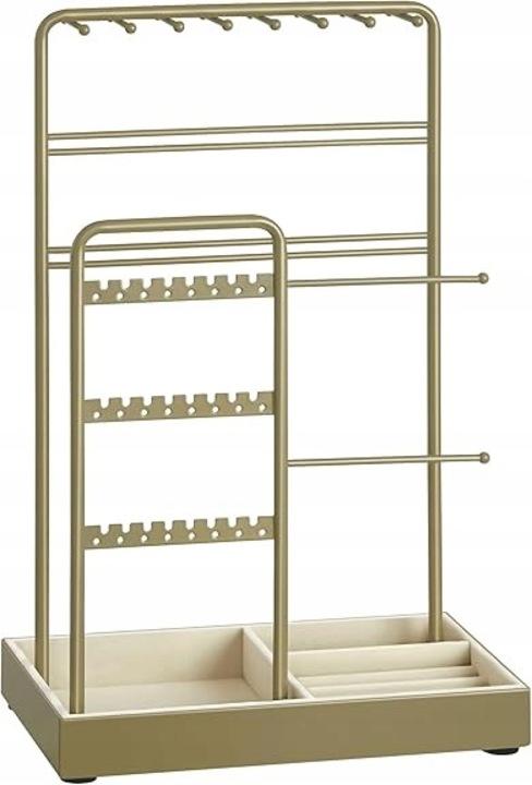 Ékszerrendező, gubancmentes rendszer, 30 cm, bársony alap, 24 pár fülbevaló, 10 karkötő, 16 nyaklánc tárolására alkalmas