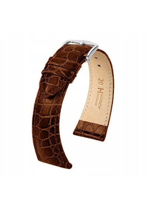 Каишка HIRSCH Classic, 18мм, цвят кафяв, унисекс, стил коняк