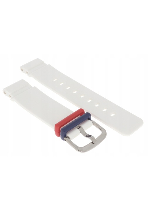 Каишка Casio 10523036, бяла, 18мм, комплект за BGA-185/BGA-185TR-7A