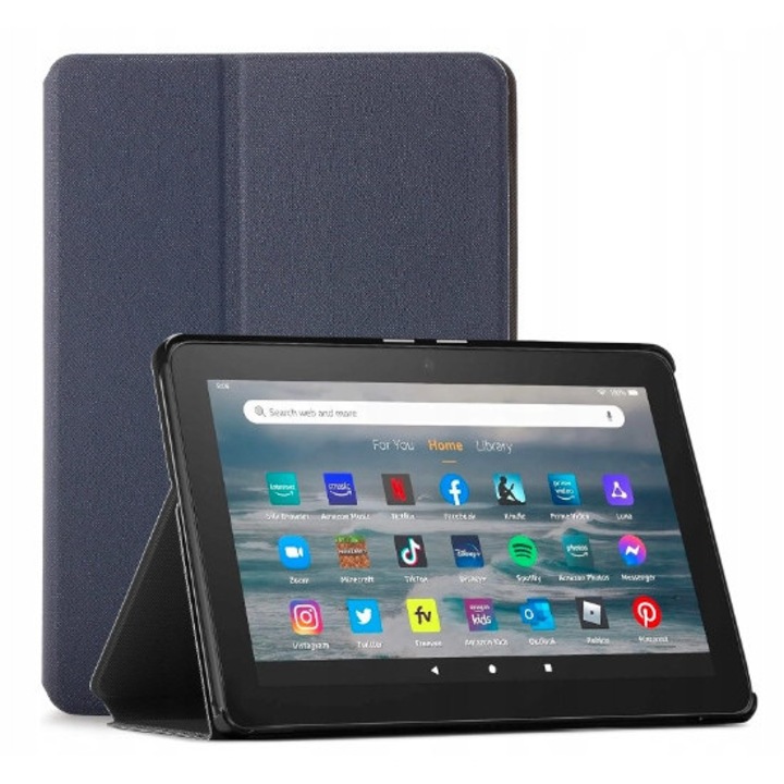 Etui pentru tableta Fire 7, 2022, design pliabil, functie de trezire automata, albastru, 7 inch