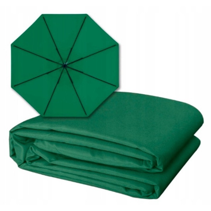 Baldachin pentru umbrela de gradina, 2,7m, 8 zabrele, verde