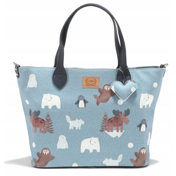 La Millou Feeria Arctic Friends M anyatáska, 45x29cm, vízálló anyag, 5 rekesz, többszínű