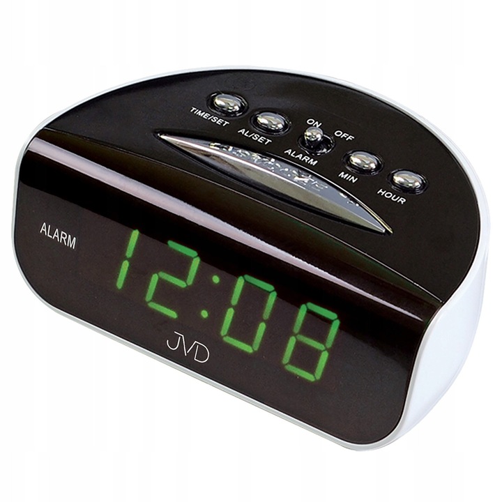 JVD SB1709.3 LED elektronikus ébresztőóra, zöld, 11,8x8,5x11,6cm, szundi funkcióval