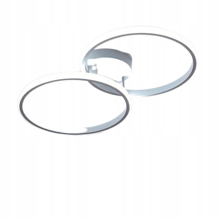 LED mennyezeti lámpa, 30W, fehér, 60x30x9cm, geometrikus design, energiatakarékos