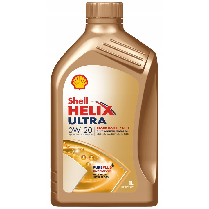 Ulei motor Shell Helix Ultra Professional AJ-L LE 0W-20, 1l, pentru motoare Jaguar Land Rover, specificatie ACEA C5