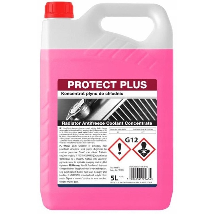 Antigel Melle G12 koncentrátum 5L, 5 év védelem, piros