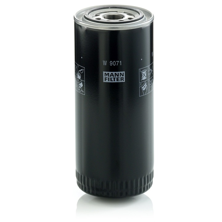 MANN-FILTER W 9071 olajszűrő, visszacsapó szeleppel, 62,5x71,6x210mm