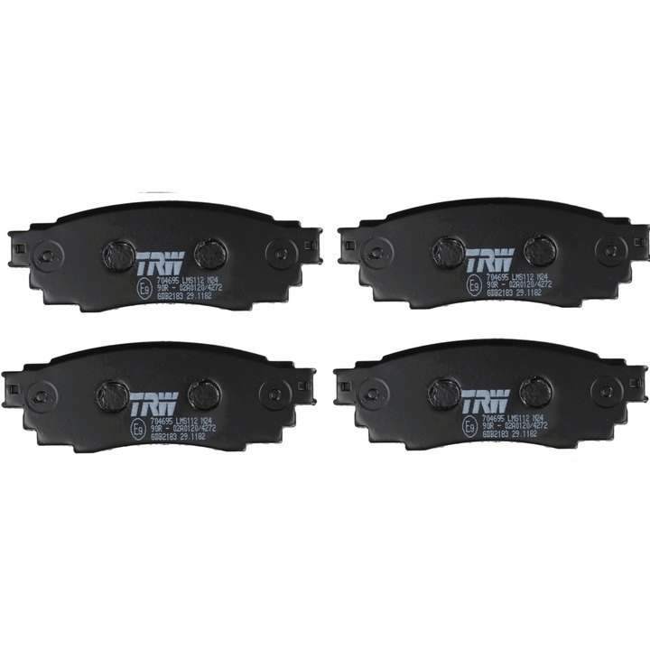 TRW GDB2183 fékbetét készlet, 121,2x42,8x14,5mm, tárcsafékekhez