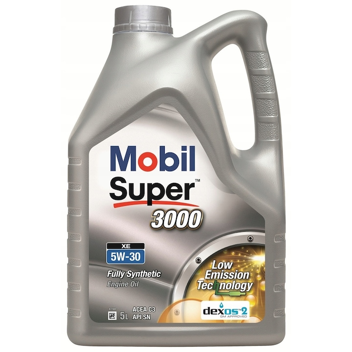Ulei motor Mobil Super 3000 XE 5W30 5L, compatibil VW 505.01, GM DEXOS2