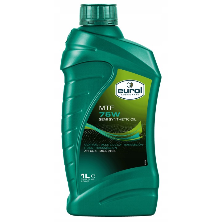 Ulei cutie viteze Eurol MTF 75W GL-4, 1L, API GL-4, compatibil cu VW G 052, VW TL 726