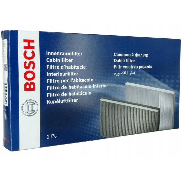 Bosch utastérszűrő 1 987 431 181, 493,5x225,5x44mm, pollen és részecskék elleni védelem, autó