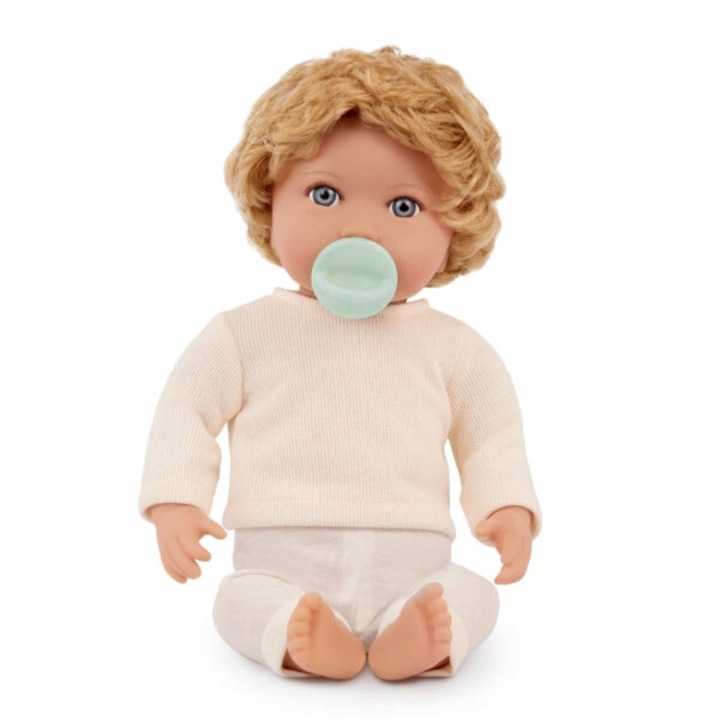 LullaBaby puha baba, fiú hajjal, bojtos, 35,5 cm-es szett, többszínű