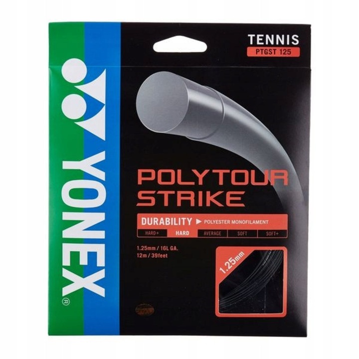 Tenisz húr, Yonex Poly Tour Strike Set 1.25mm, 12m, fekete