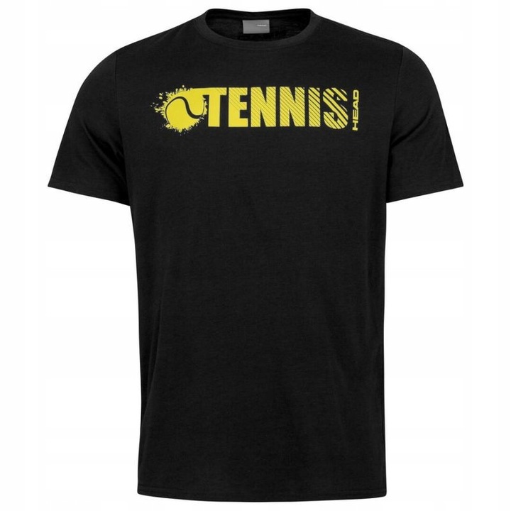 Tricou sportiv barbati Head Font, regular, negru, poliester-bumbac