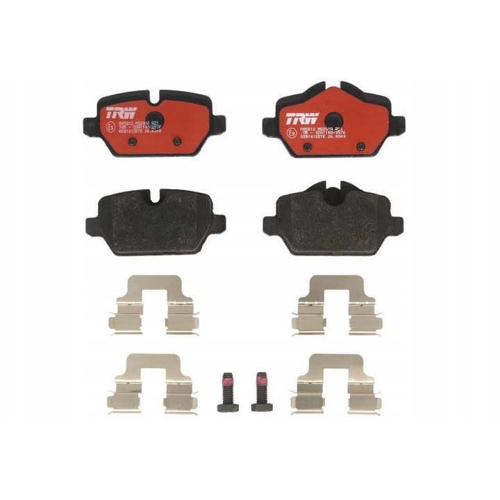 TRW GDB1612DTE fékbetét készlet, 17x95,4x51,5mm, figyelmeztető érintkezővel, rögzítőcsavarokkal