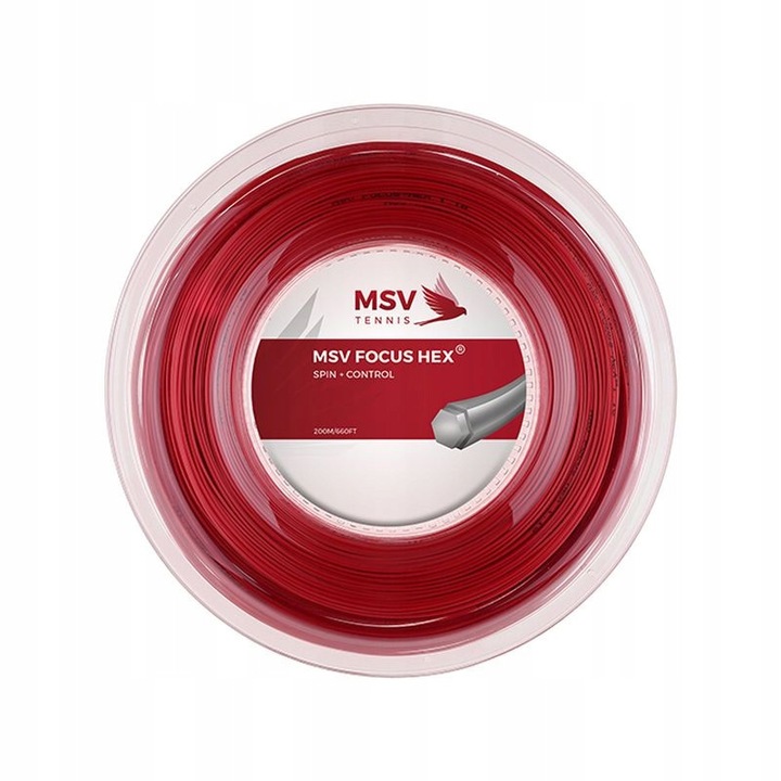 Racordaj tenis MSV Focus Hex 200m, rosu, 1,23 mm, set