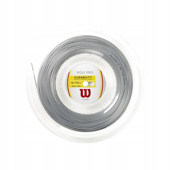 Wilson Poly Pro 1,30 mm, 200 m tenisz húr, ezüst