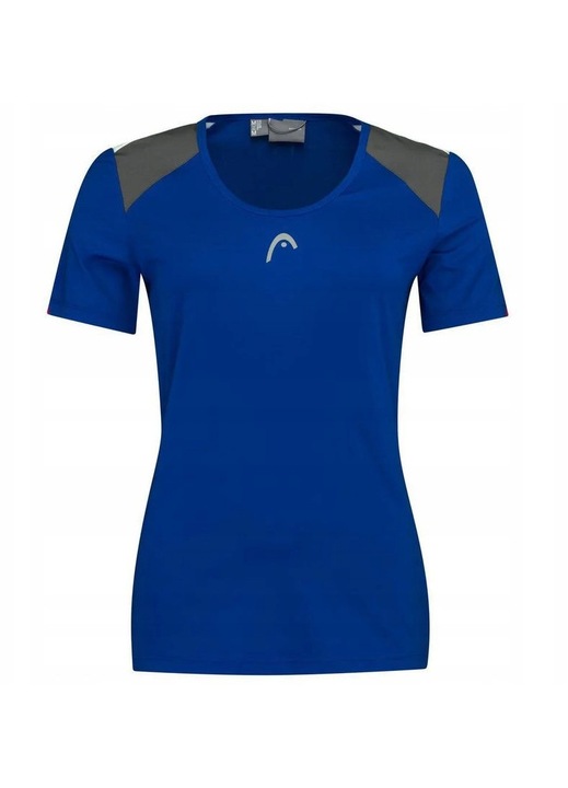 Tricou sport dama Head Club Tech, albastru royal, poliester, tehnologie MXM, croiala lejera, M INTL