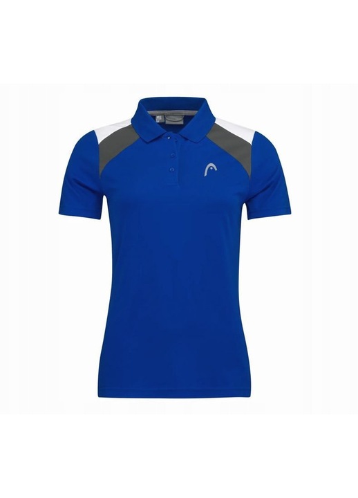 Női sportpóló Head Club Tech, regular fit, királykék, 100% poliészter