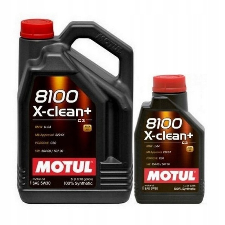 Ulei motor MOTUL 8100 X-CLEAN C3 5W40 6L, sintetic, pentru motoare benzina si diesel
