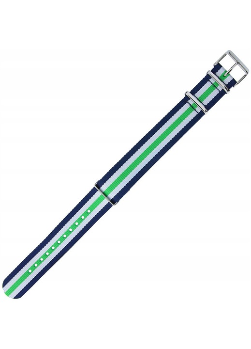 Timex PW7C07000 óraszíj, 20mm, kék/fehér/zöld
