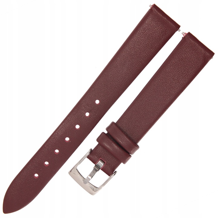 Curea de ceas PACIFIC W77, 14mm, piele naturala, bordo, prindere rapida