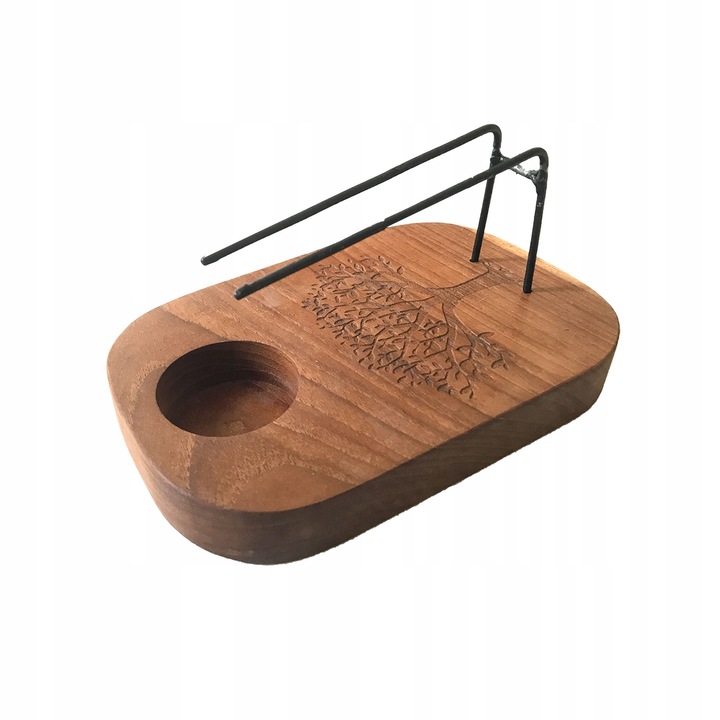 Suport pentru Palo Santo din lemn de tec - Copacul Vieții, 15x10x7cm