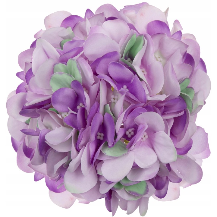 Комплект от 6 изкуствени цветя хортензия, Canea, виолетови, 15x12см