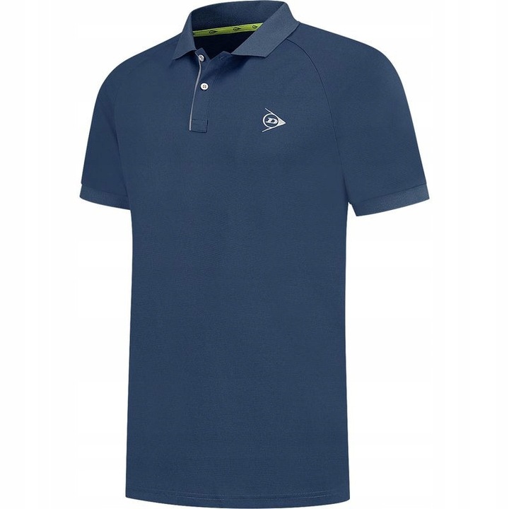 Dunlop Club polo, legatereszto anyag, merevitett galler, rovid ujju, Tengerészkék