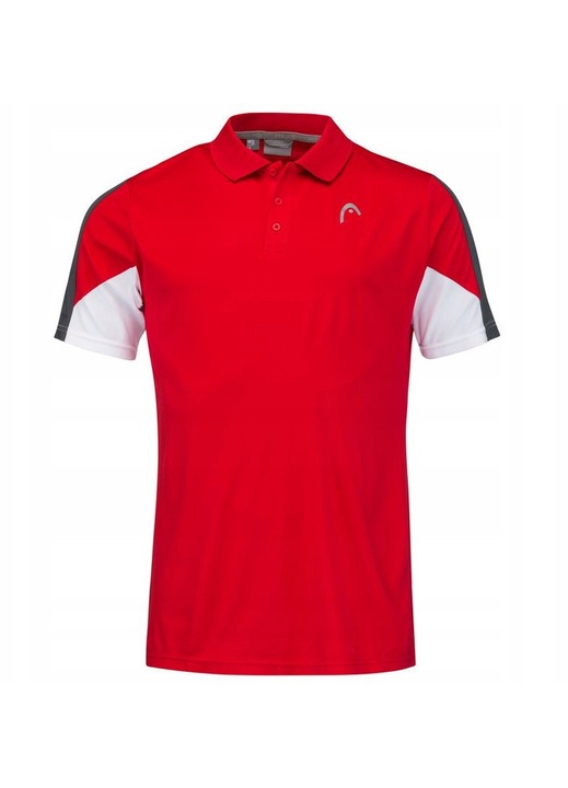 Tricou polo sportiv, Head, Club 22 Tech, usor, rosu, poliester, 2XL INTL
