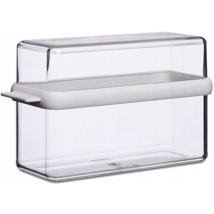Mepal Stora élelmiszertároló doboz, átlátszó, 1700ml, 21,7x9x12,8cm, fehér