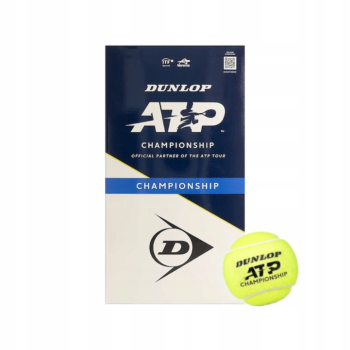 Dunlop ATP Championship teniszlabdák, 2x4-es szett, tartós, környezetbarát, többszínű