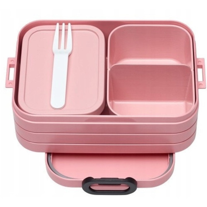 Cutie alimentara Mepal BENTO Midi, roz, 900ml, set cu 2 recipiente