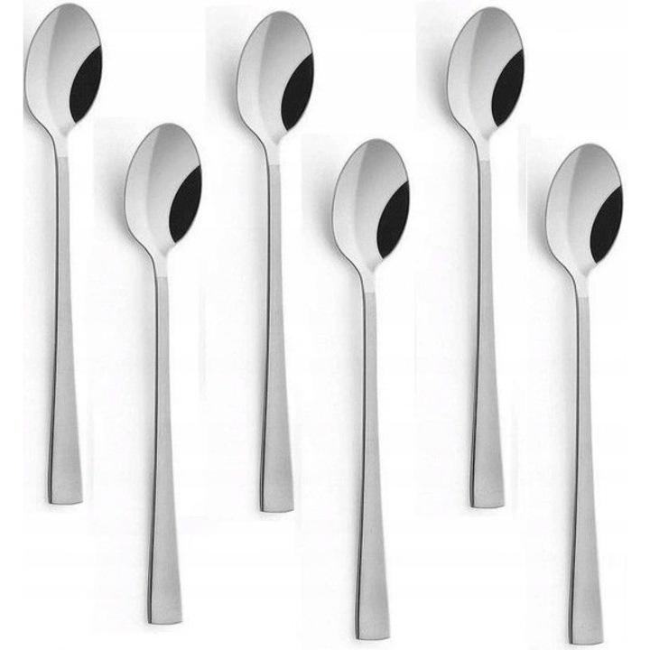Amefa Atlantic 6 darabos kanálkészlet, rozsdamentes acél, 17,3 cm, desszertekhez, lattéhoz, koktélokhoz