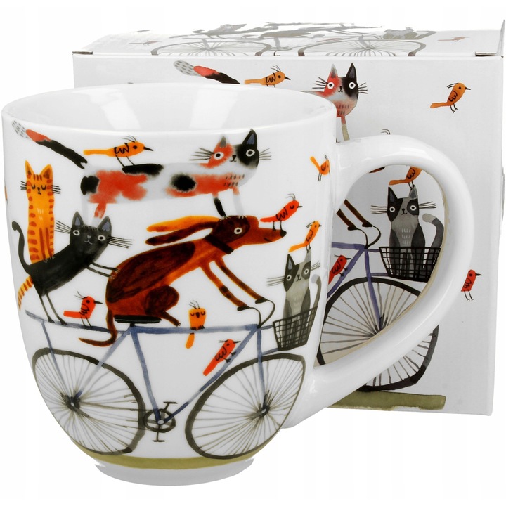 Кана XXL 1000 мл, Duo, Куче на колело, Порцелан New Bone China, 12x17,5x13,5см