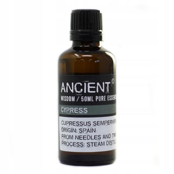 Ulei esential 50 ml - Cyprys, Ancient Wisdom, 100% natural, pentru aromaterapie, utilizare terapeutica